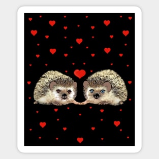 Hedgehog in love, lovers couple cute Sticker